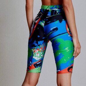 OPÉRASPORT X VENEDA CARTER Angel Printed Satin-Jersey Shorts